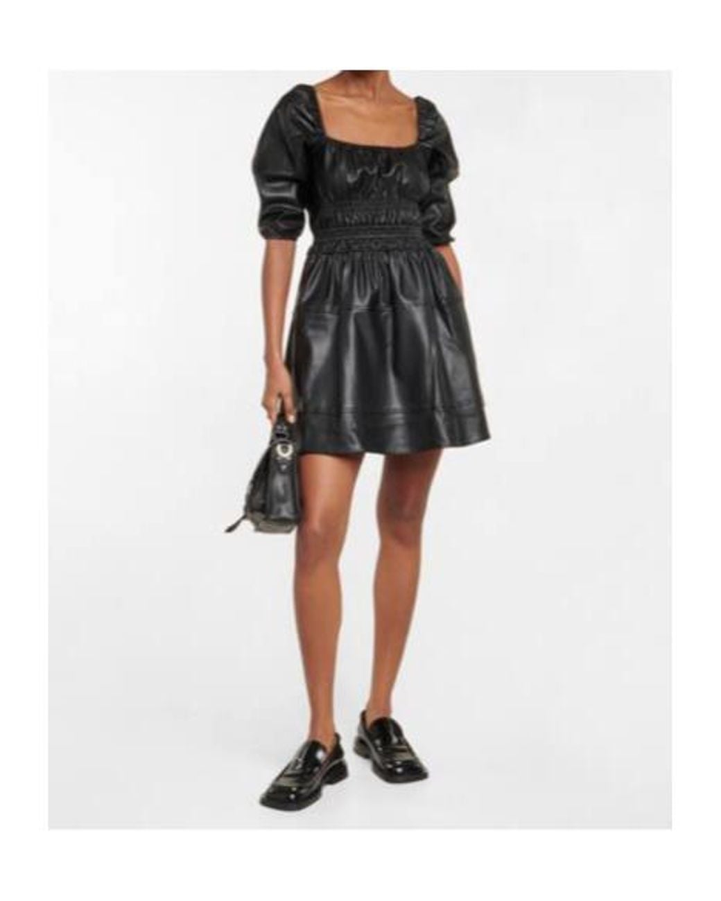 Proenza Schouler Black Leather Minidress