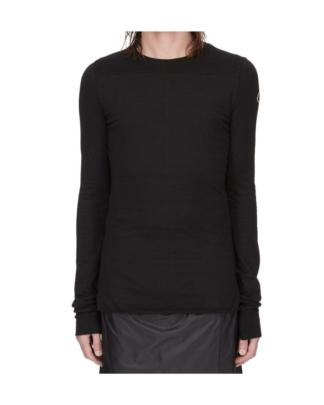 Moncler Black Moncler Rick Owens Logo Embroidered Jumper for men