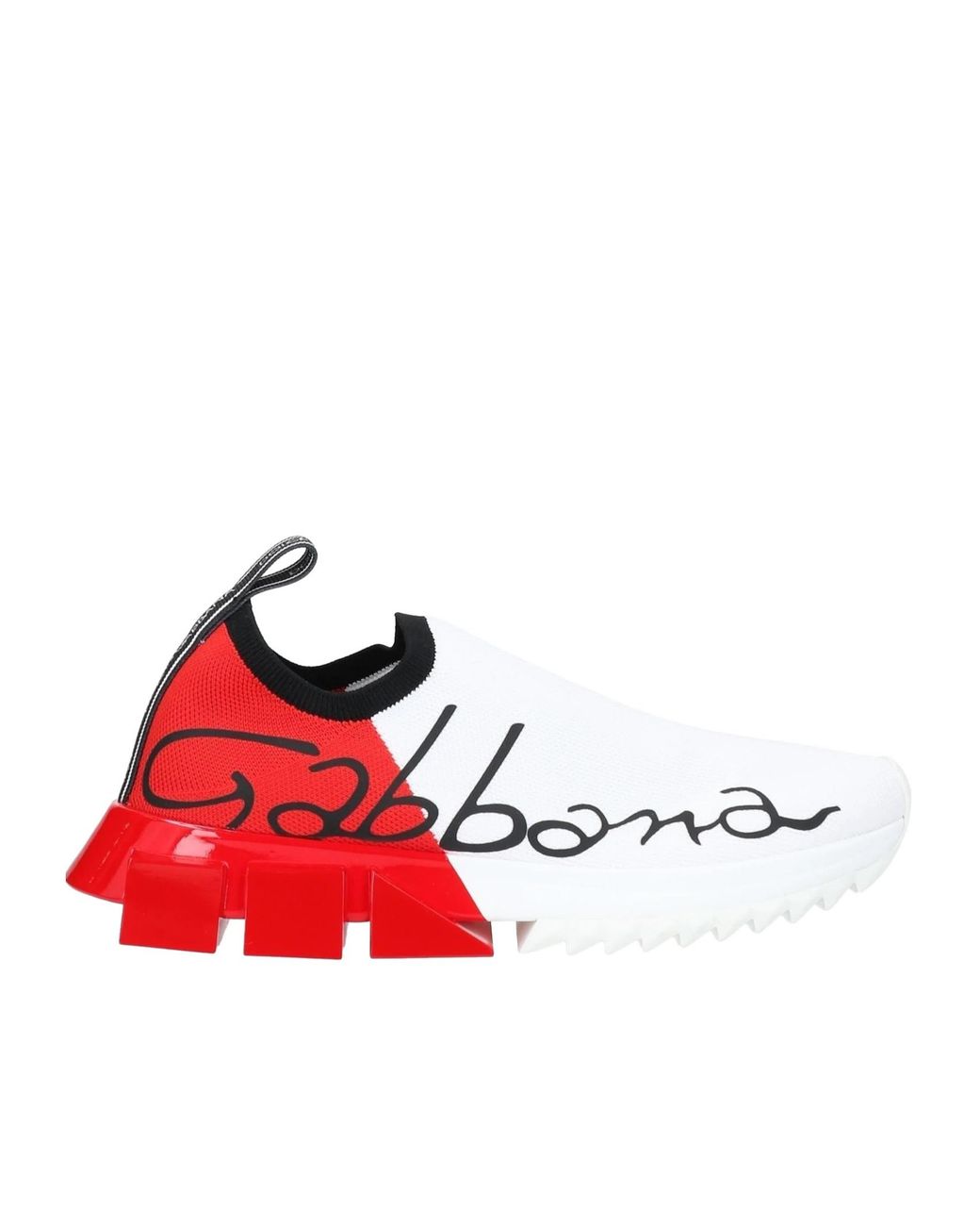 Dolce & Gabbana Red Letter Print Sneakers