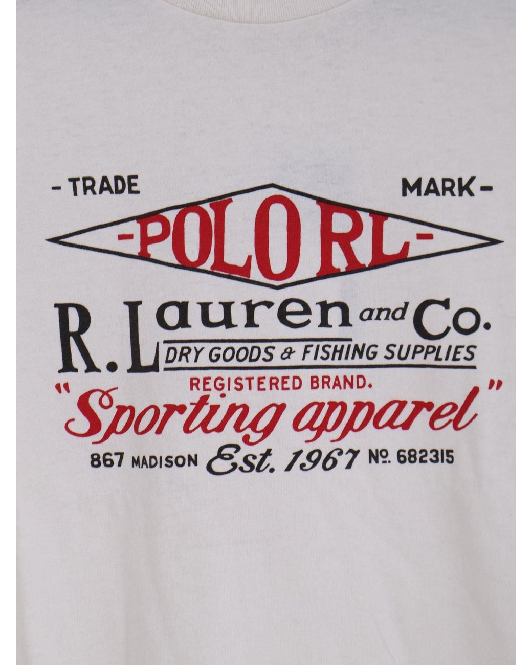 Polo Ralph Lauren White Graphic Relaxed T-Shirt for men