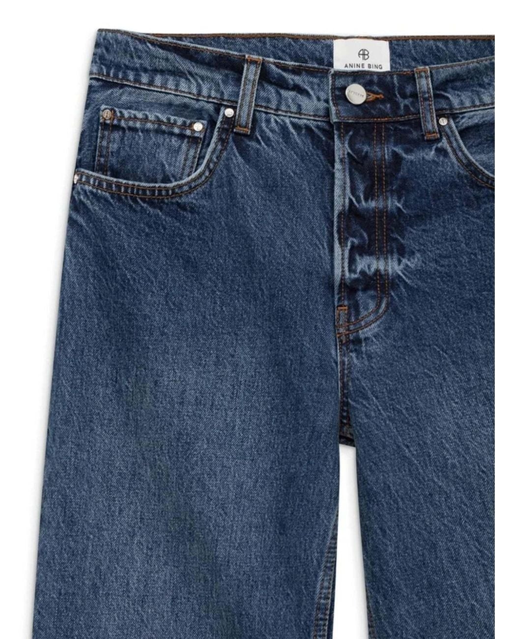 Anine Bing Blue Belt-Loop Jeans