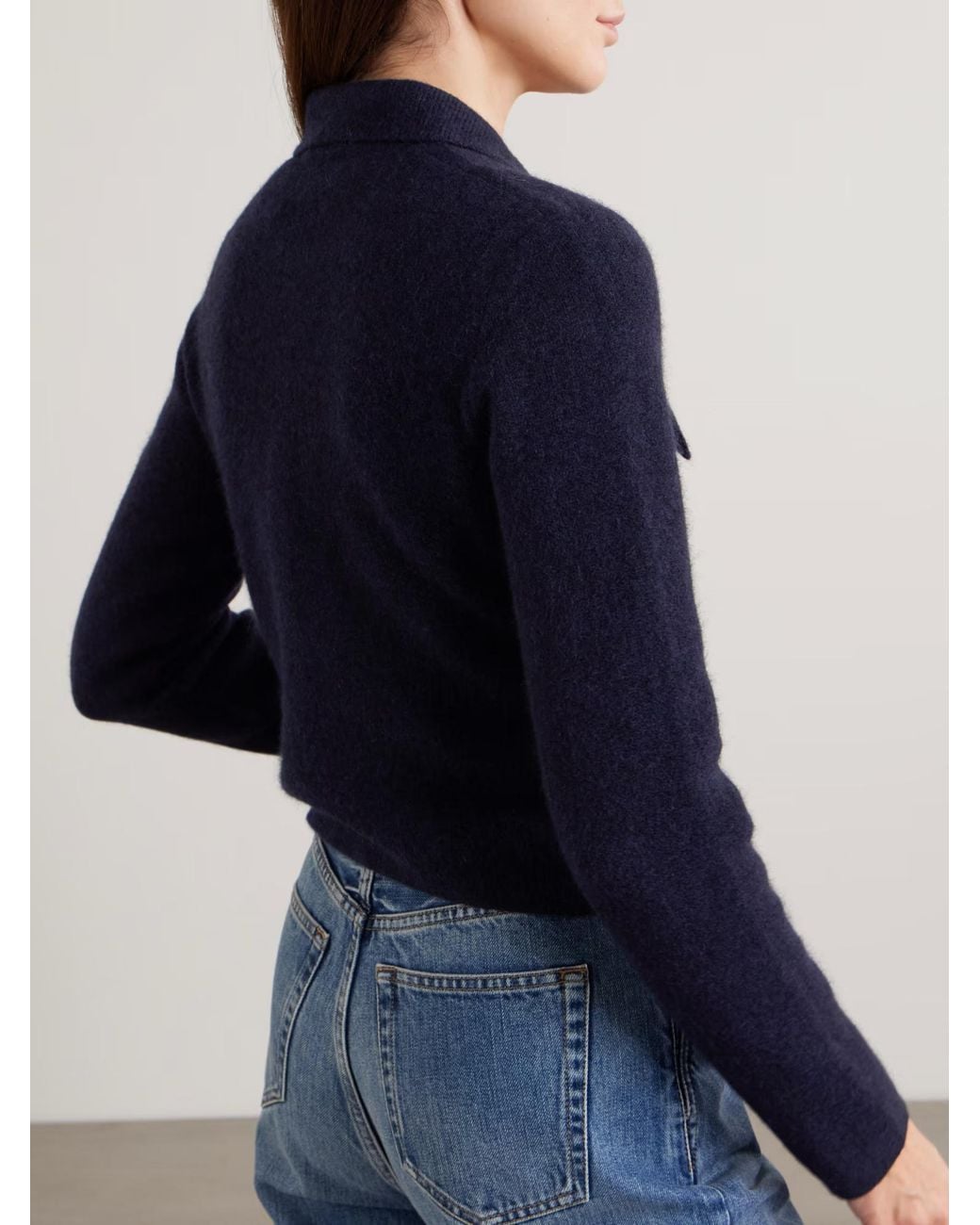 James Perse Blue Wool Blend Knit Cardigan