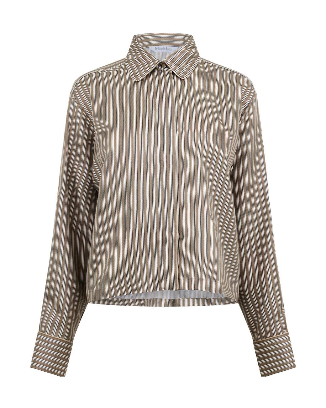 Max Mara Gray Striped Shirt