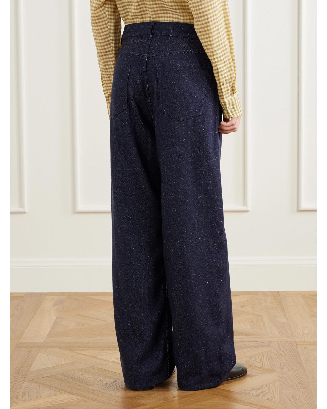 Auralee Blue Casual Trousers With Belt Loops