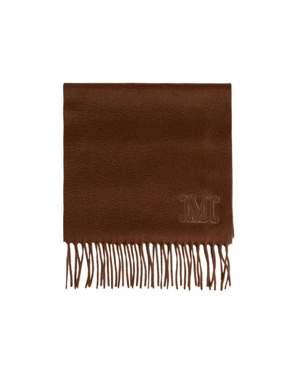 Max Mara Brown Tasseled Scarf