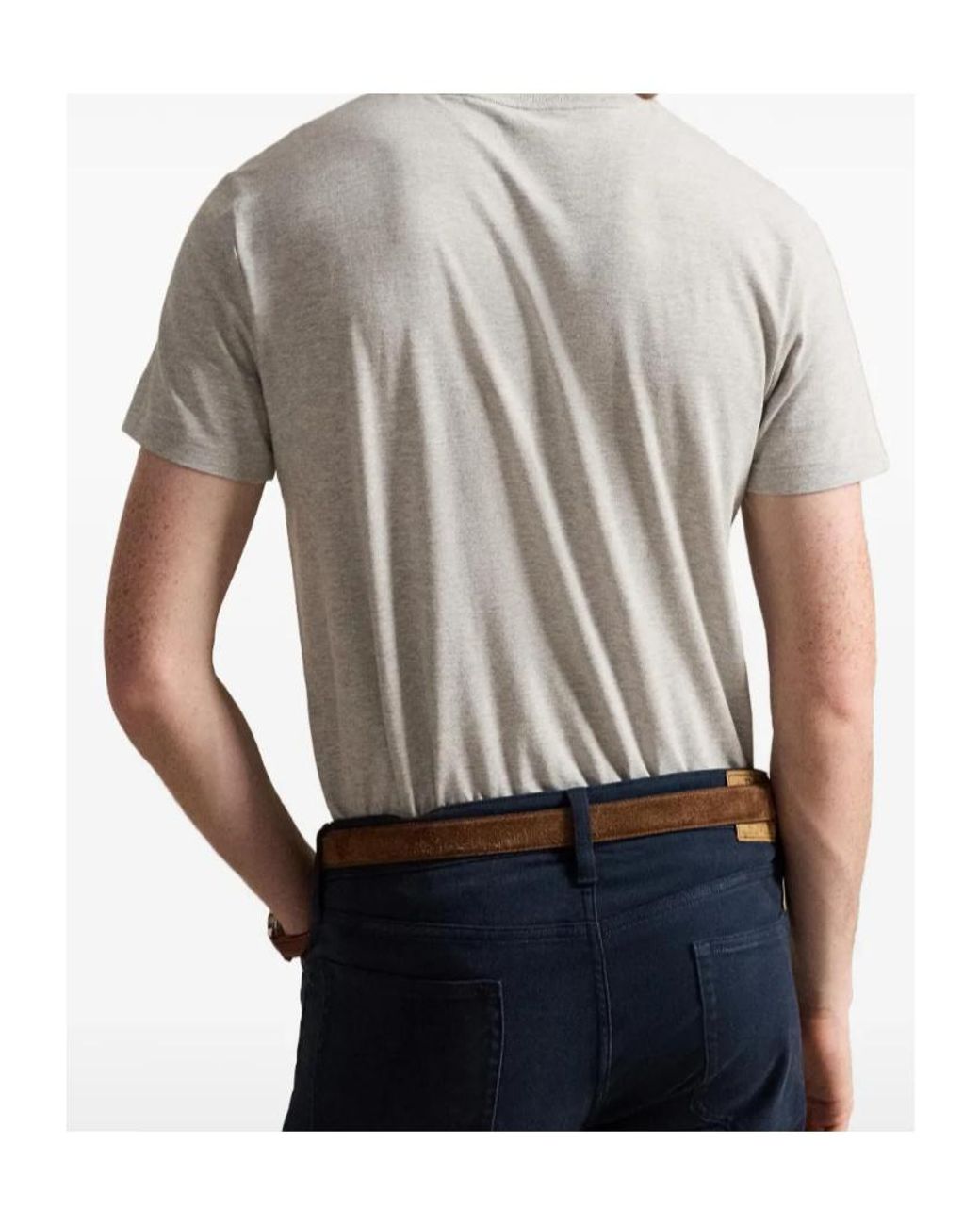 Polo Ralph Lauren Gray Logo-Embroidered Crewneck T-Shirt for men