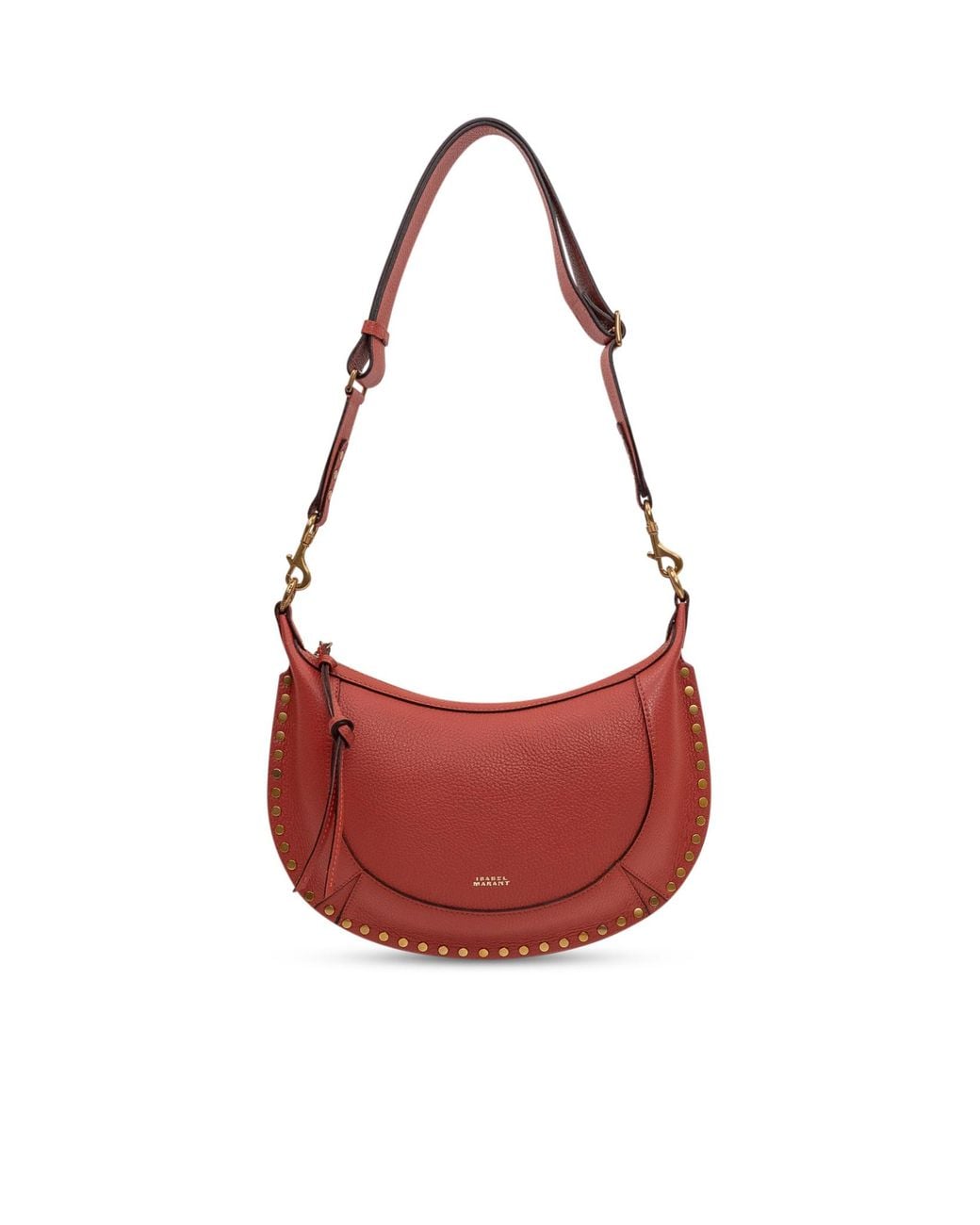 Isabel Marant Red Naoko Logo Printed Shoulder Bag