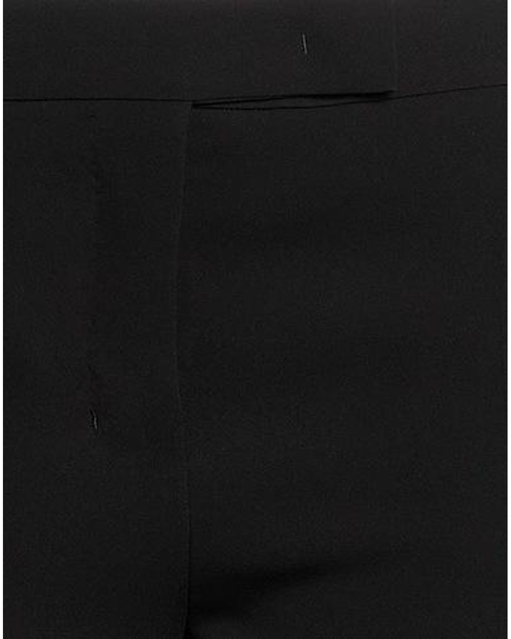 Max Mara Black Solid-Colored Straight-Leg Pants