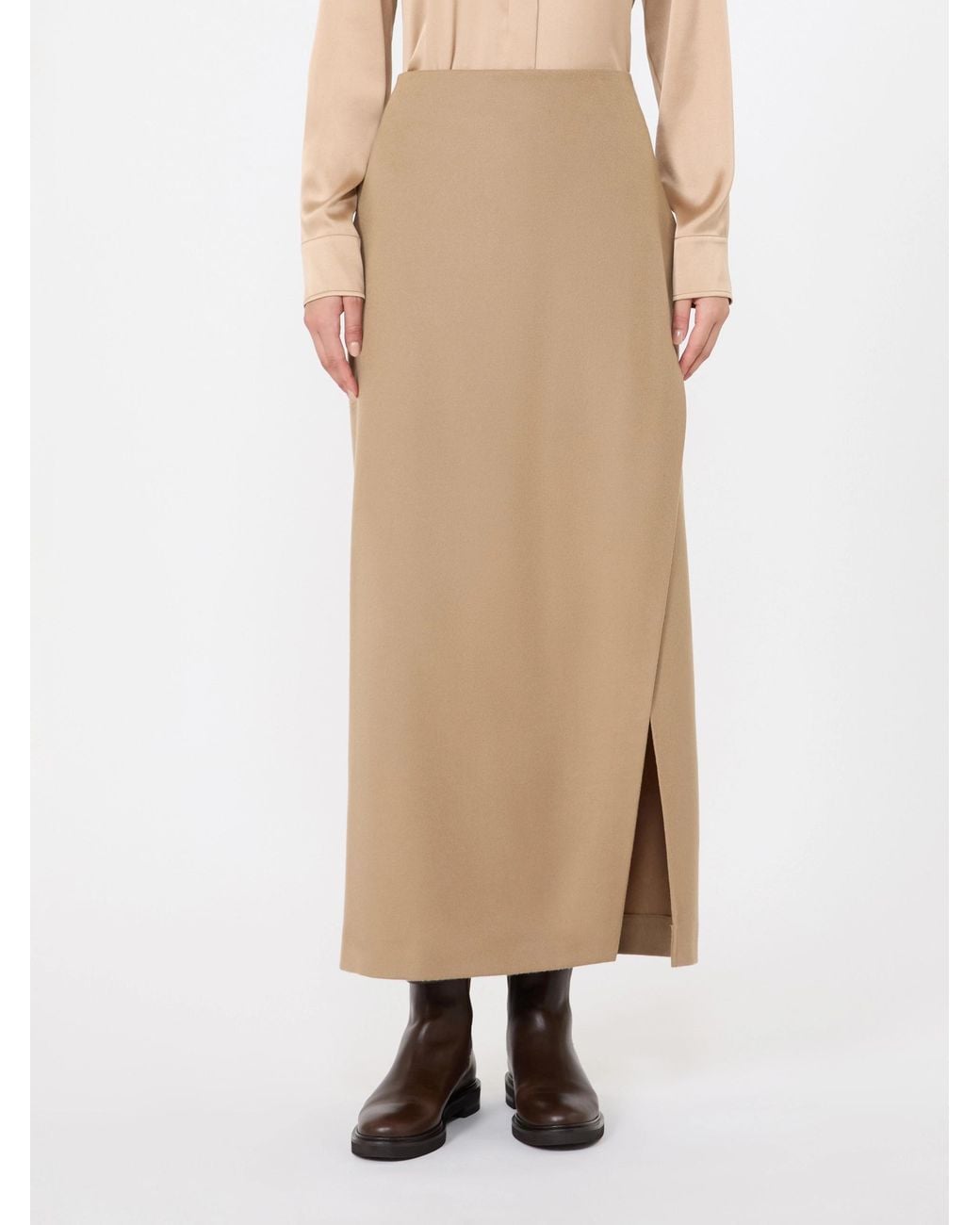 Max Mara Natural Wool Wrap Skirt