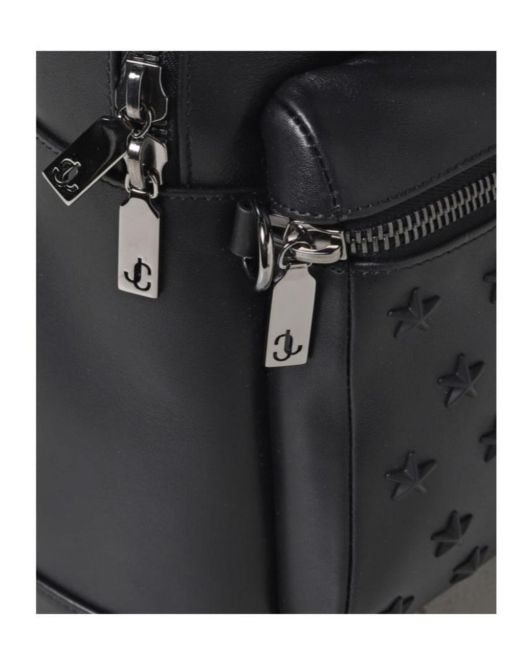 Jimmy Choo Black Zippered Backpack for men
