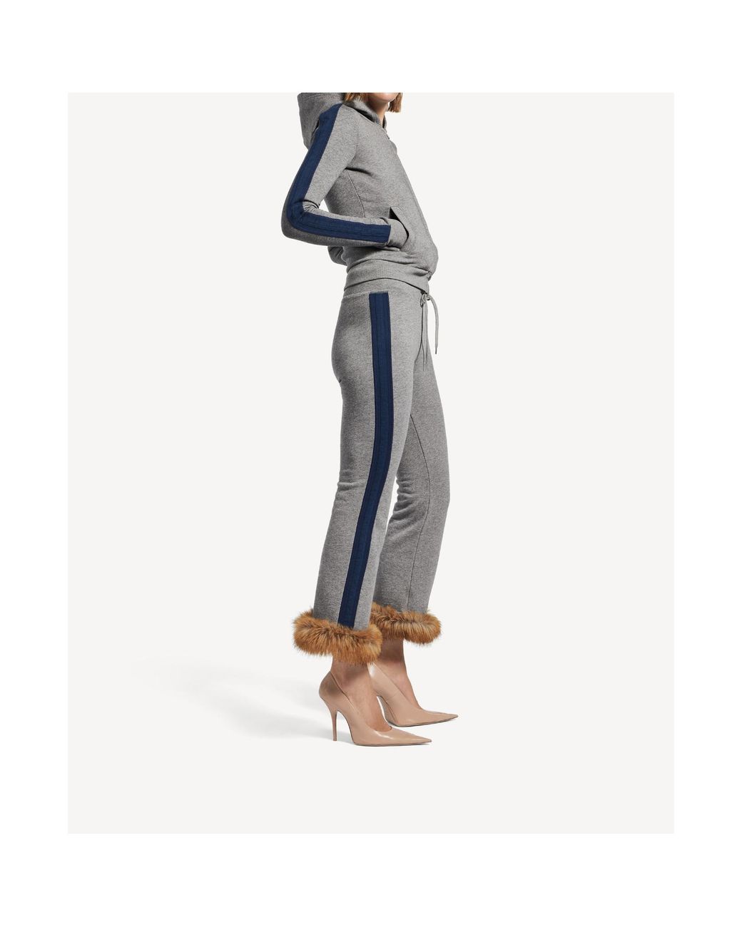 Balenciaga Blue Lion Flared Capri Sweatpants