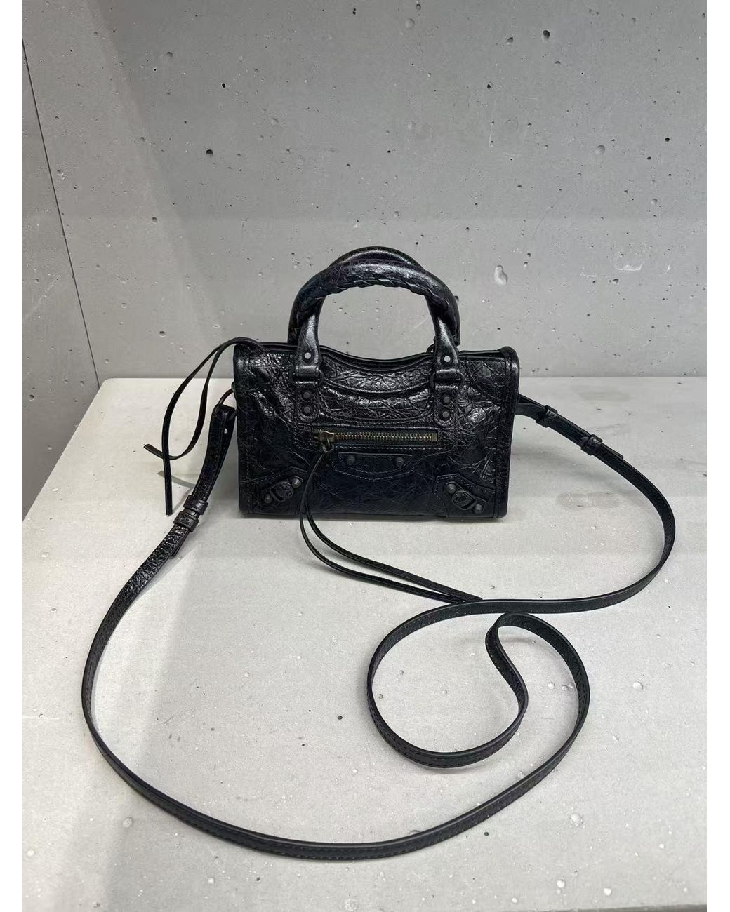 Balenciaga Black Le City Bag Nano Top Handle Bag
