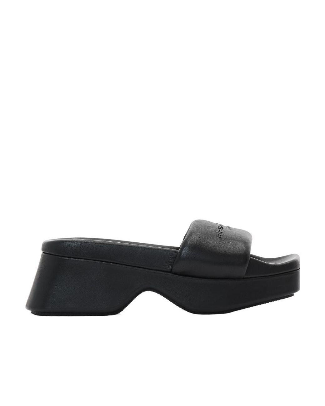 Alexander Wang Black Platform Float Slides