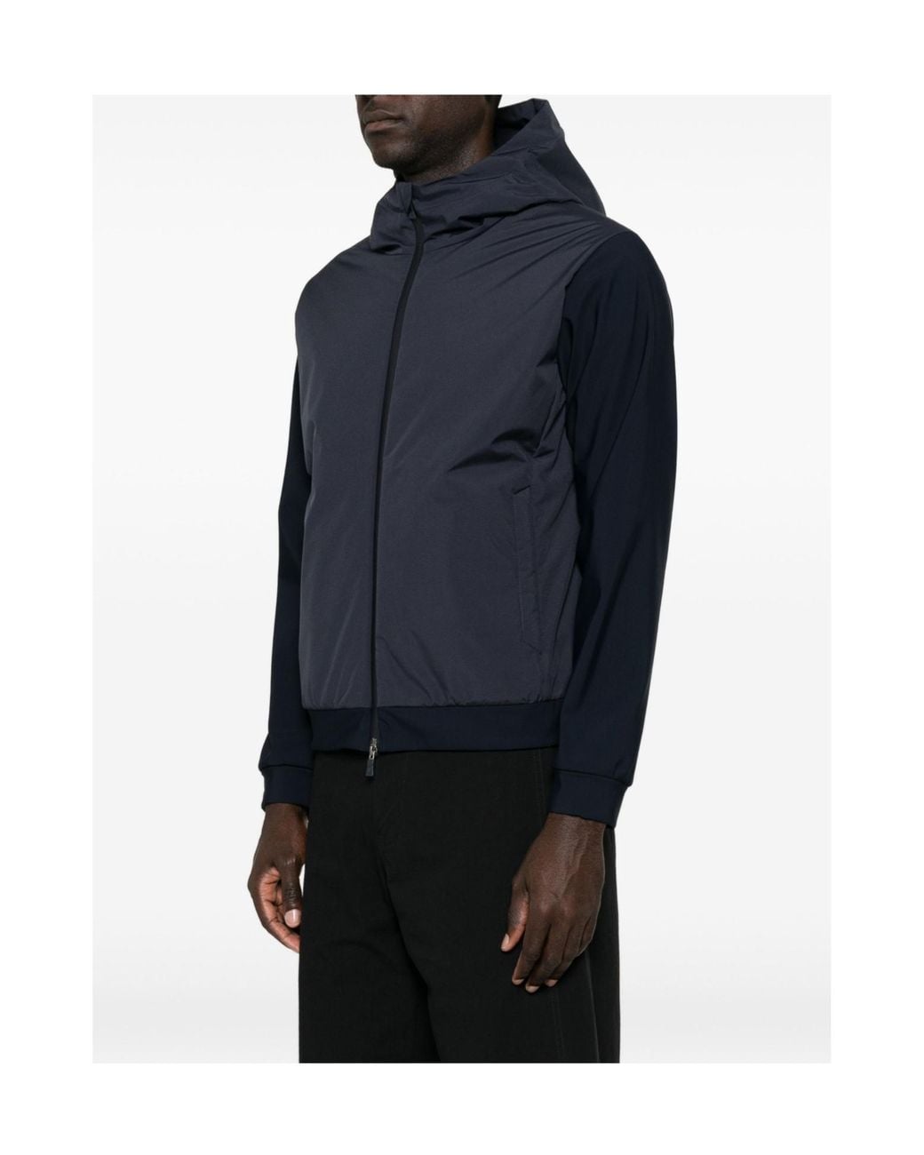 Herno Blue Hooded Jacket for men