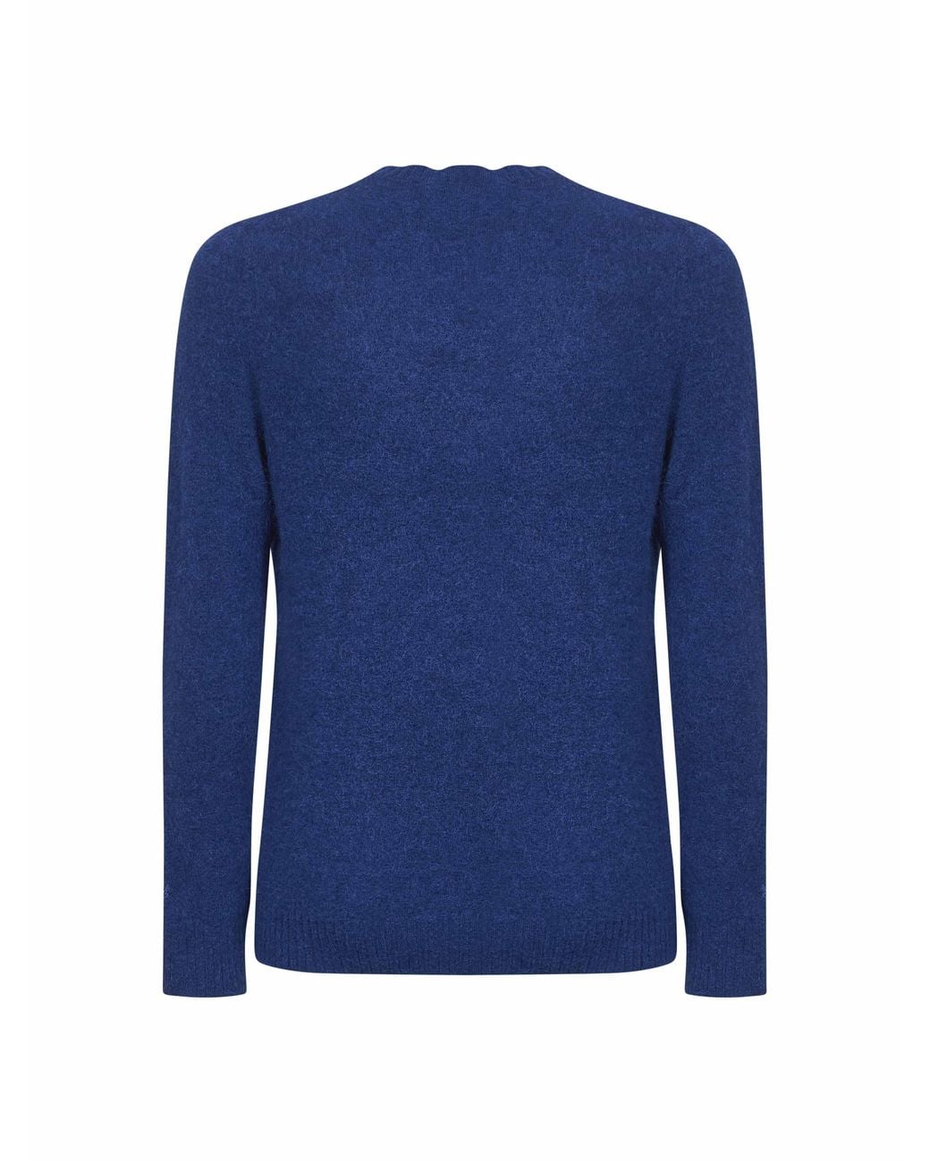 Mc2 Saint Barth Blue Ribbed Crewneck Knitwear for men