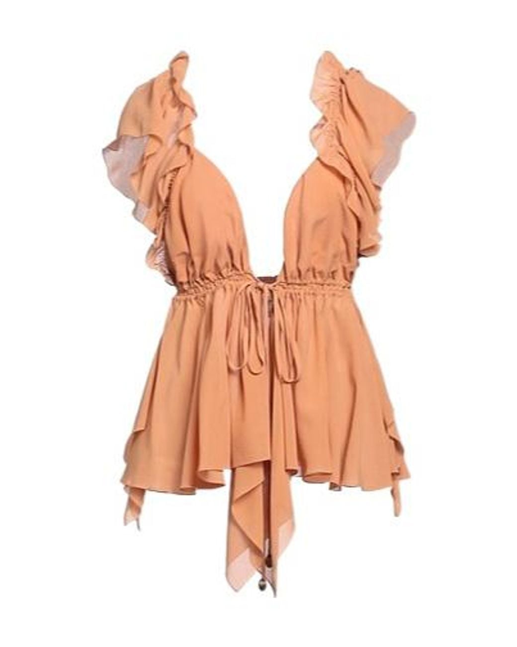 Chloé Orange Silk Tops
