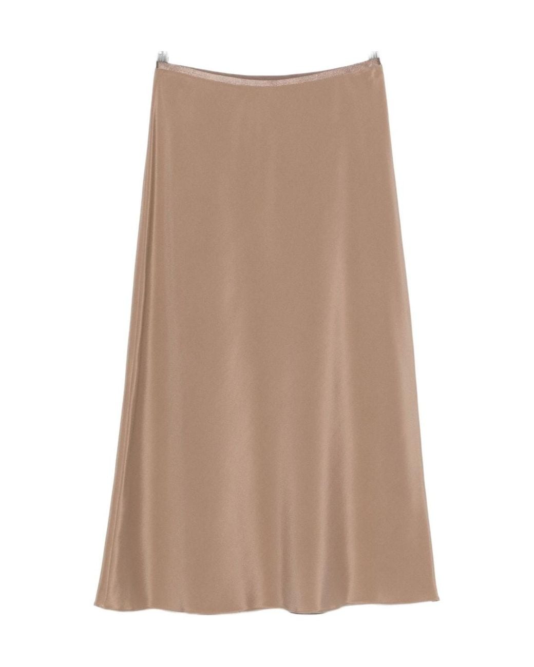 Max Mara Brown Bias-Cut Midi Skirt