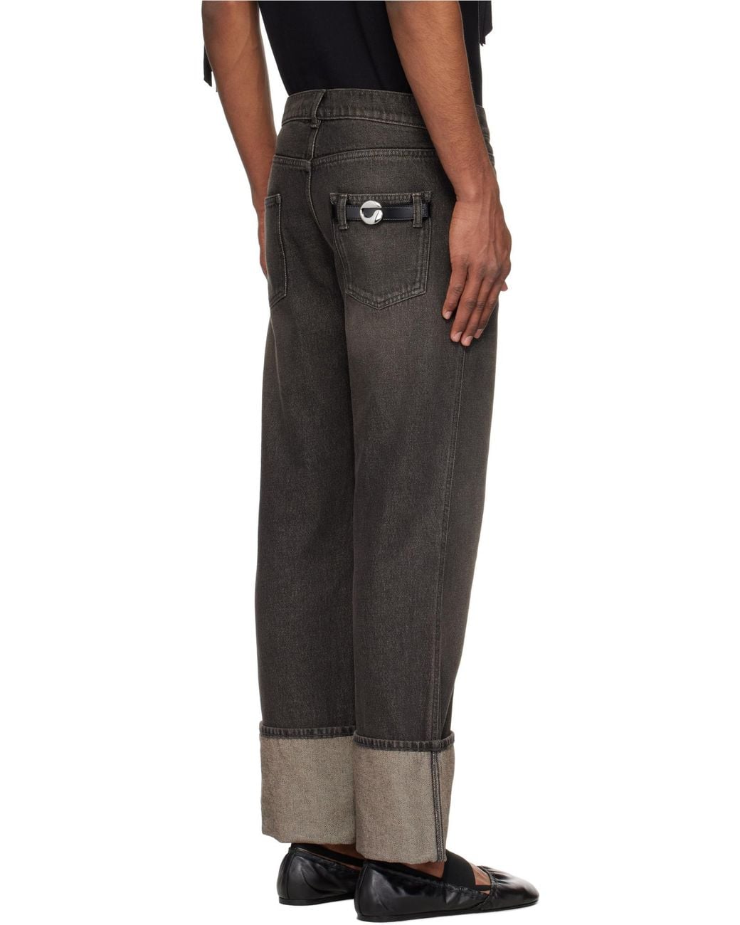 Coperni Black Turn Up-Hem Jeans