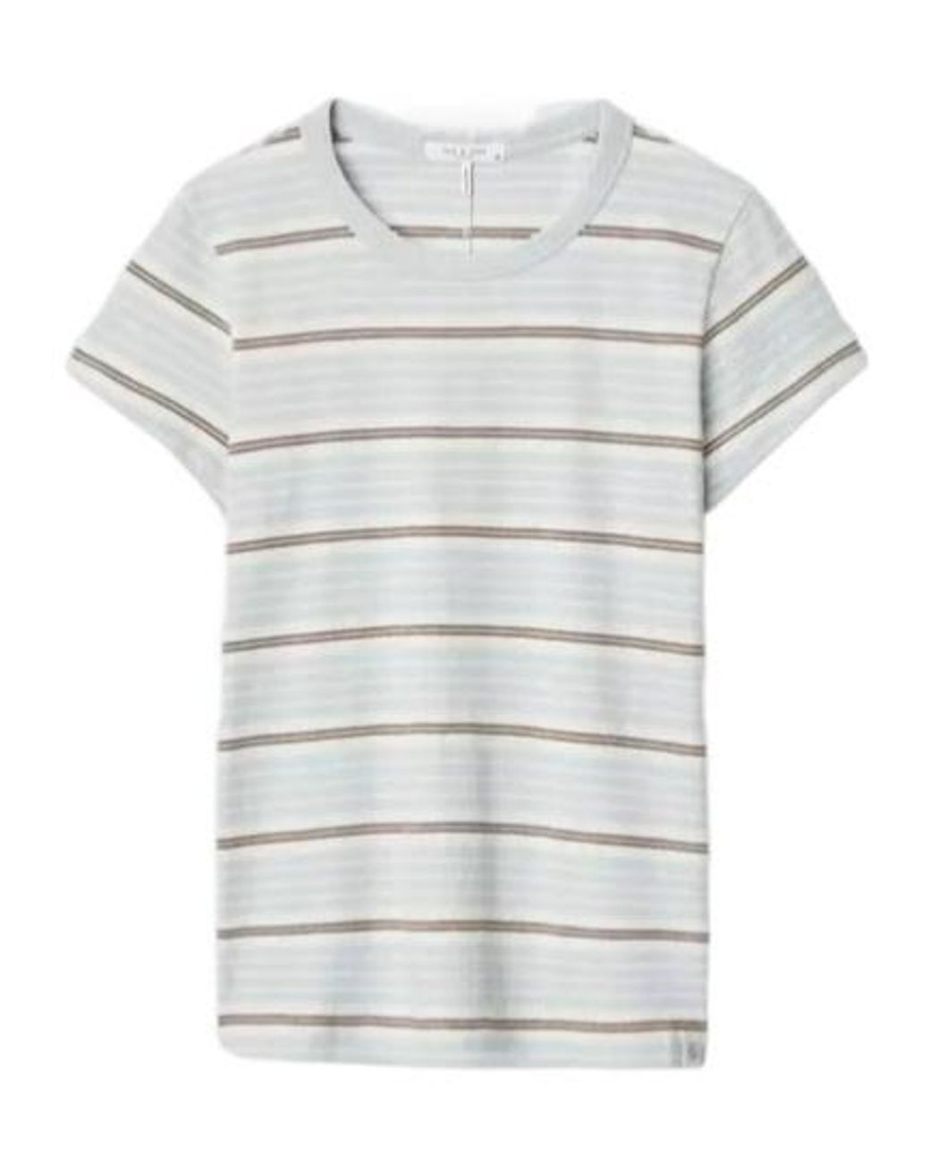 Rag & Bone White Coarse-Knit Striped T-Shirt