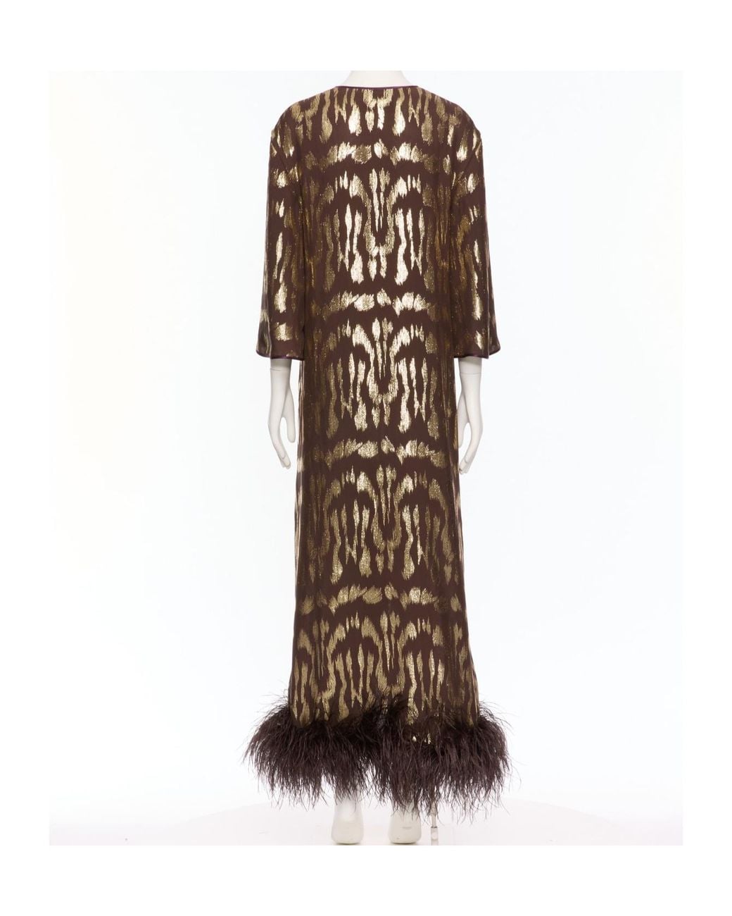 Valentino Brown Long-Sleeved Dress