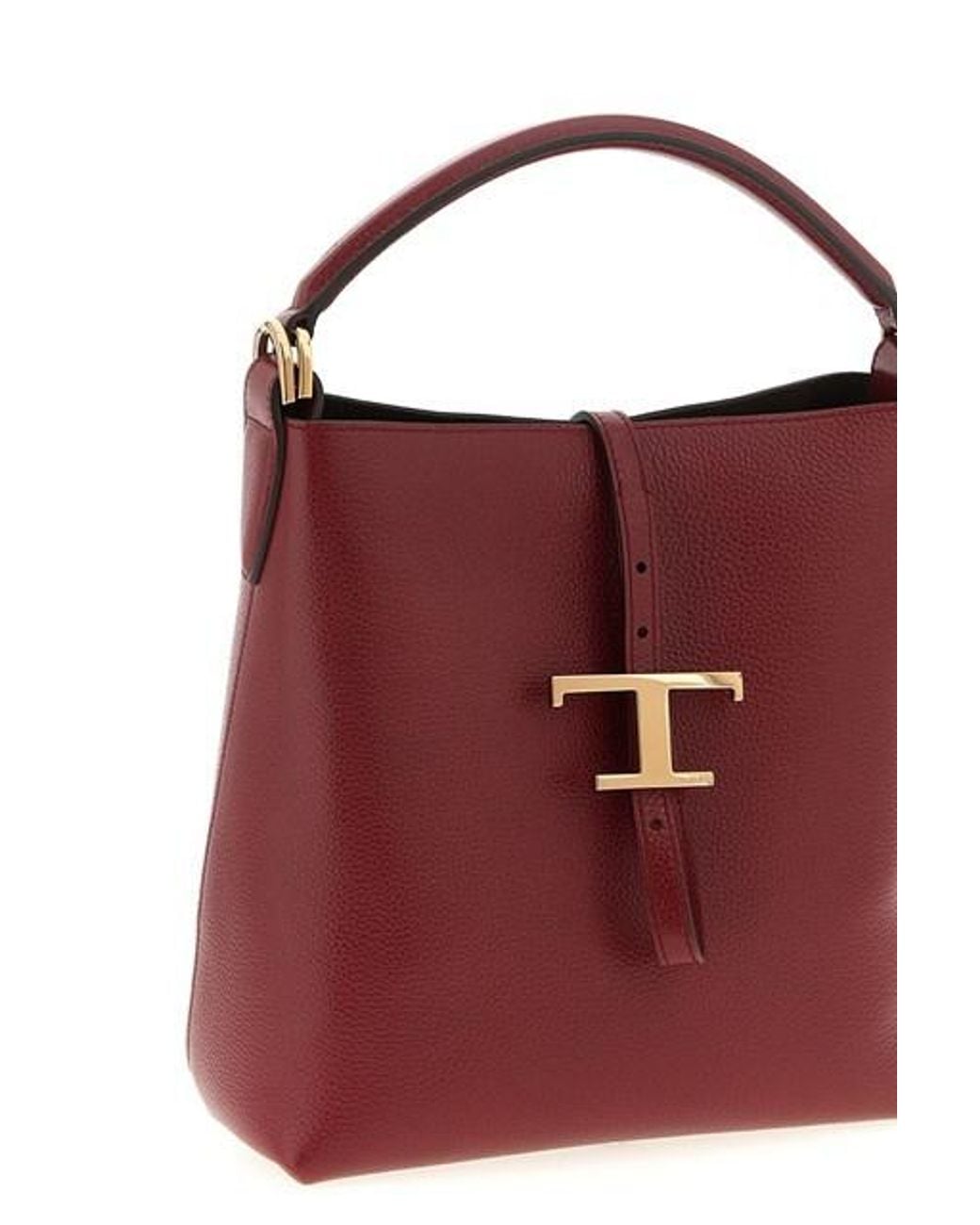 Tod's Red T Timeless Mini Bucket Bag