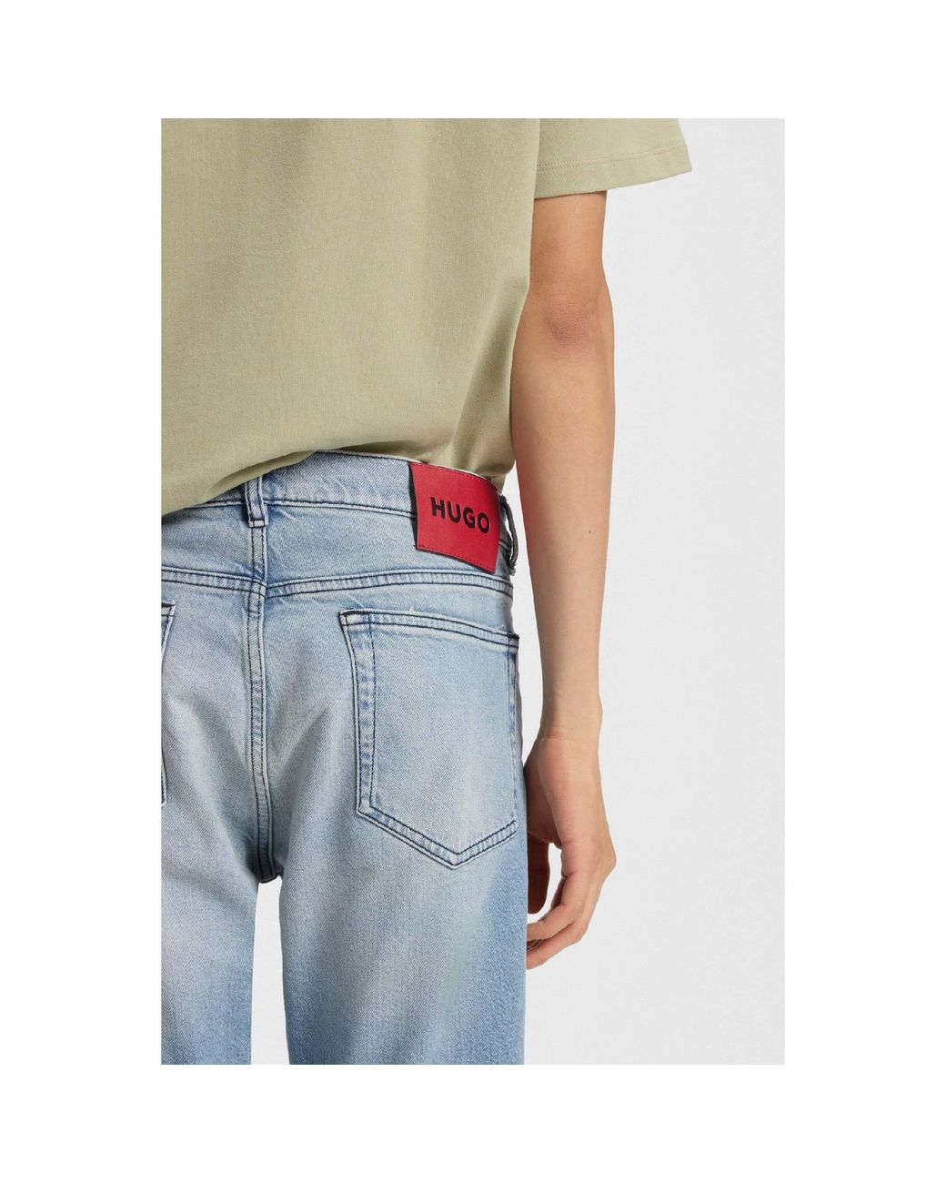 Boss Blue Solidcolor Jeans for men