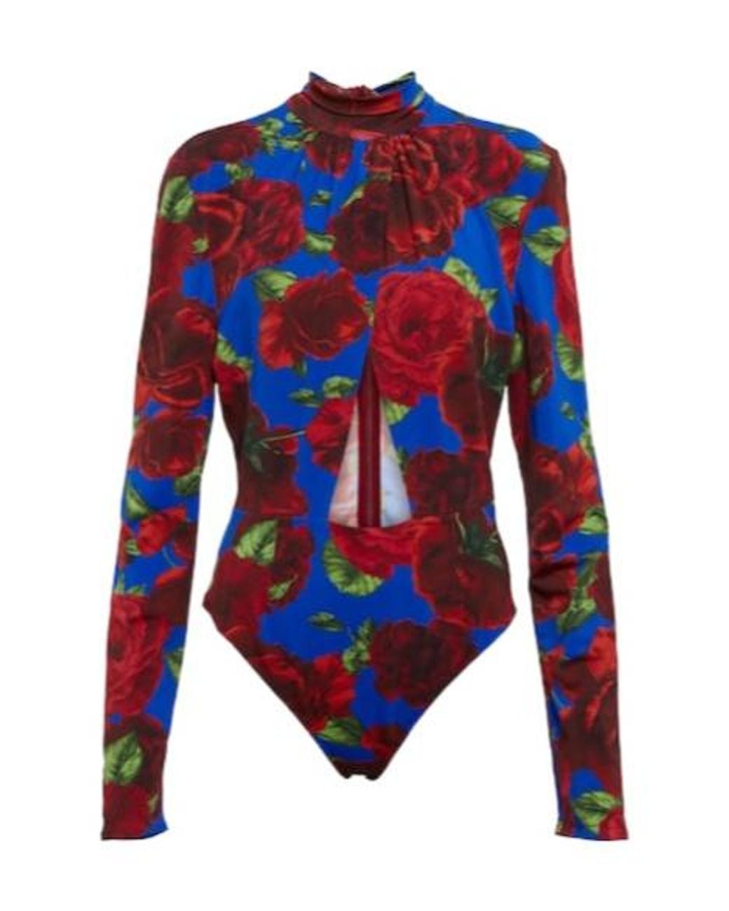 Magda Butrym Blue Floral Bodysuit