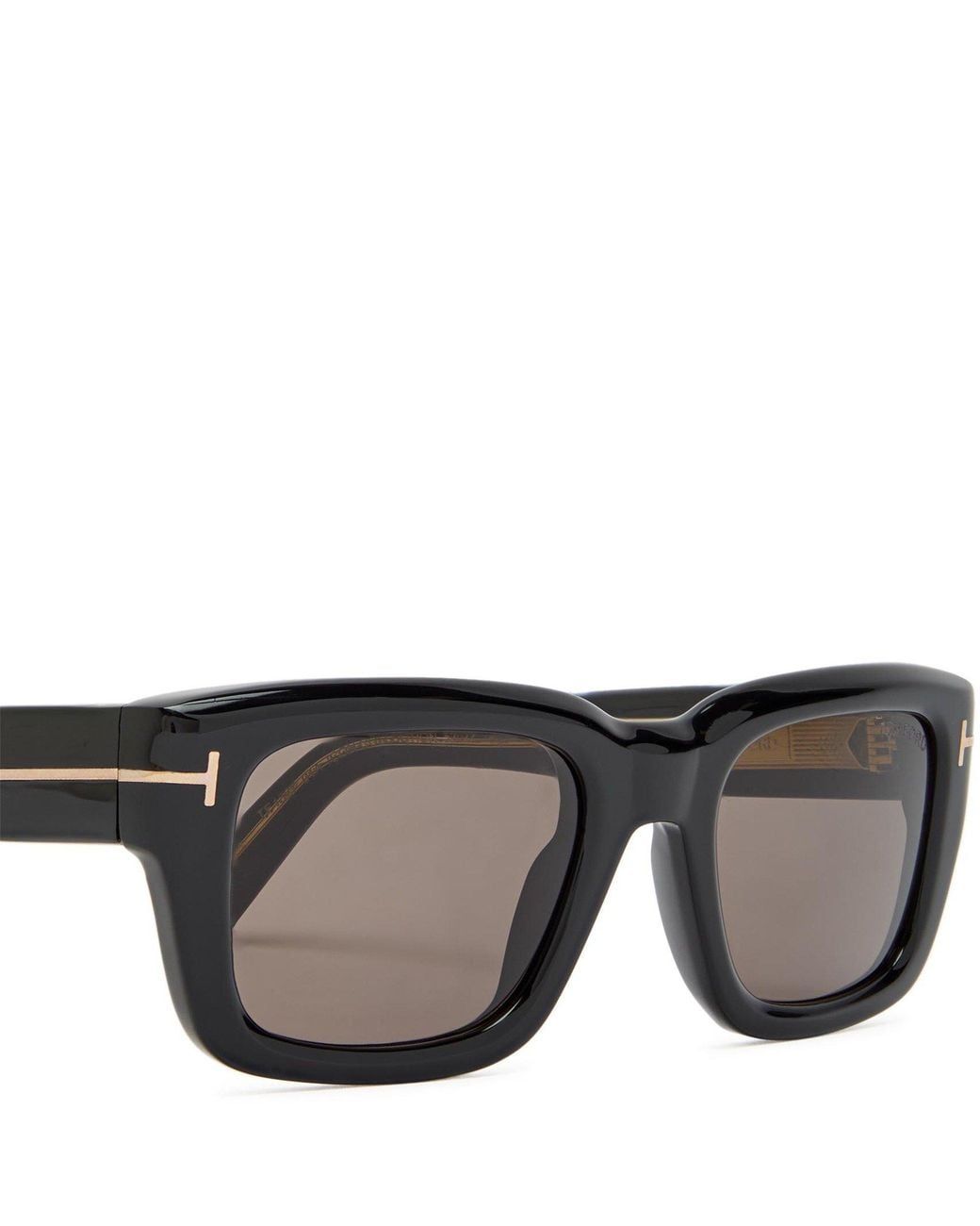Tom Ford Black Thick-Rimmed Rectangular Sunglasses for men