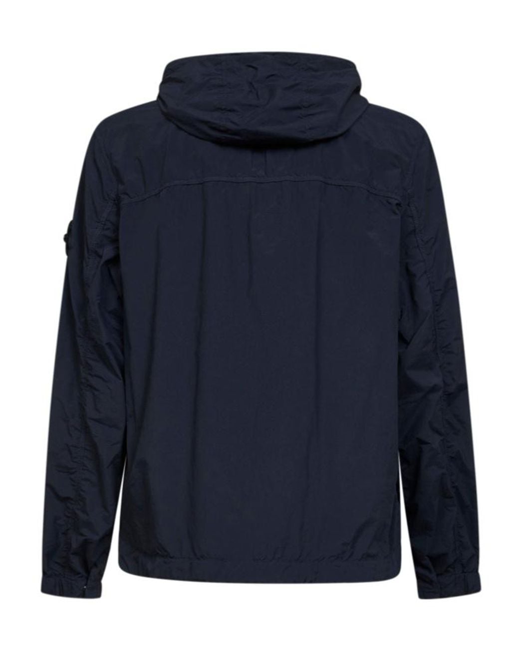 Stone Island Blue Logo Patch Zip-Up Jacket for men