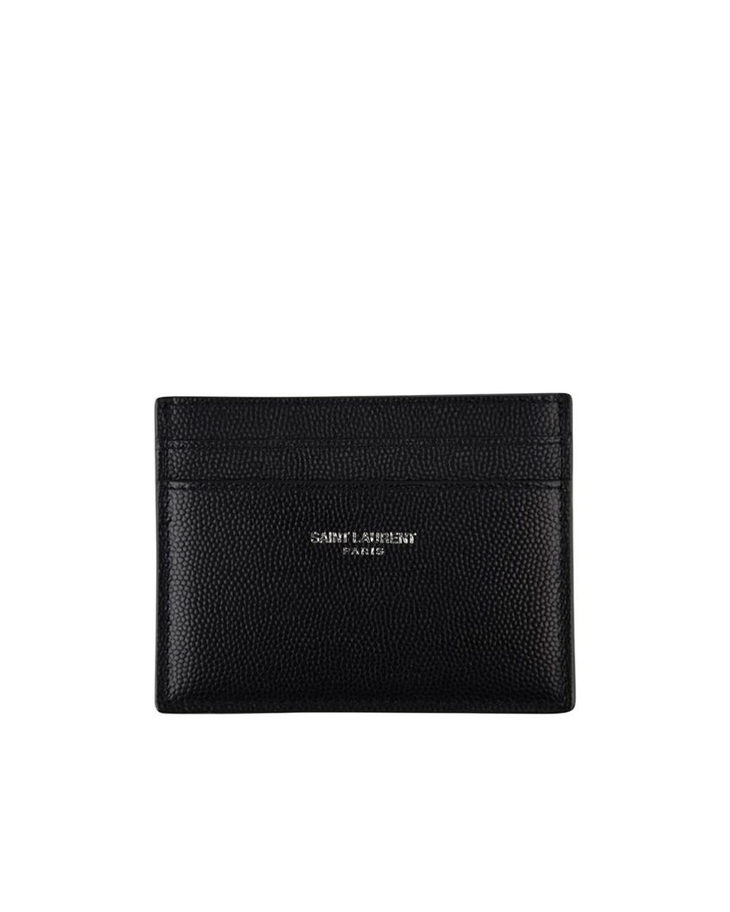 Saint Laurent Black Logo Card Holder for men