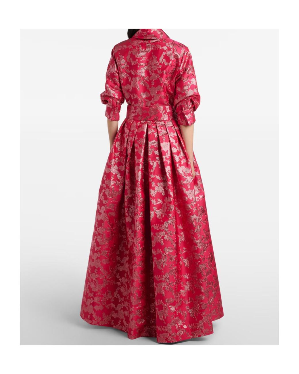 Jonathan Simkhai Red Belted Jacquard Dress