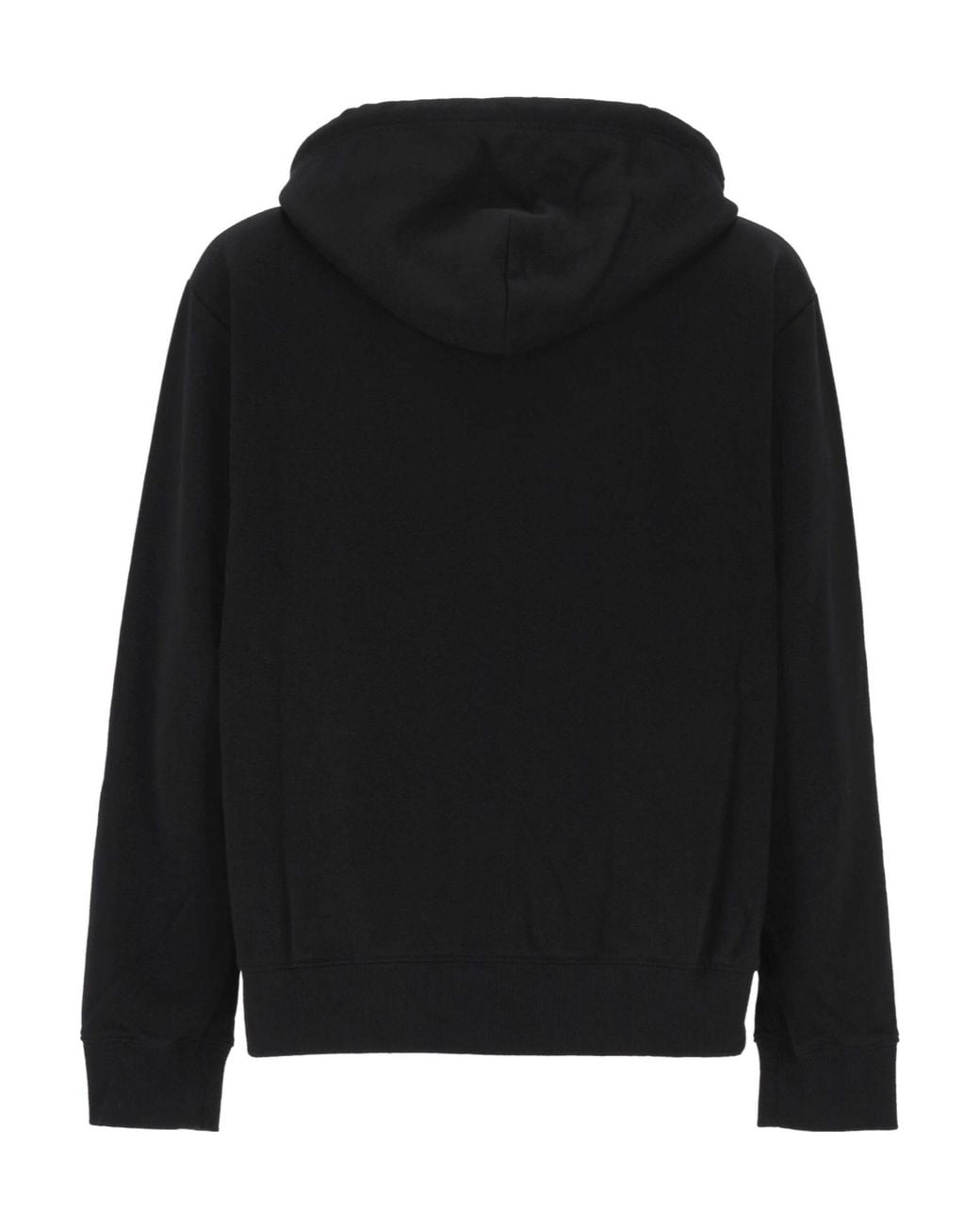 MM6 by Maison Margiela Black Logo-Patch Zip-Up Hoodie for men