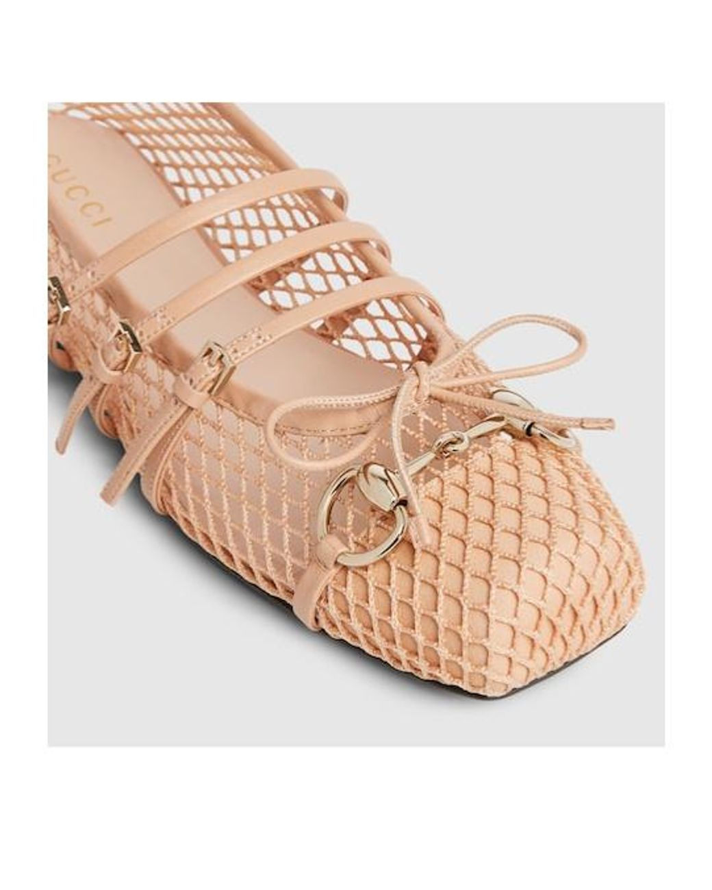 Gucci Pink Horsebit Ballet Flat