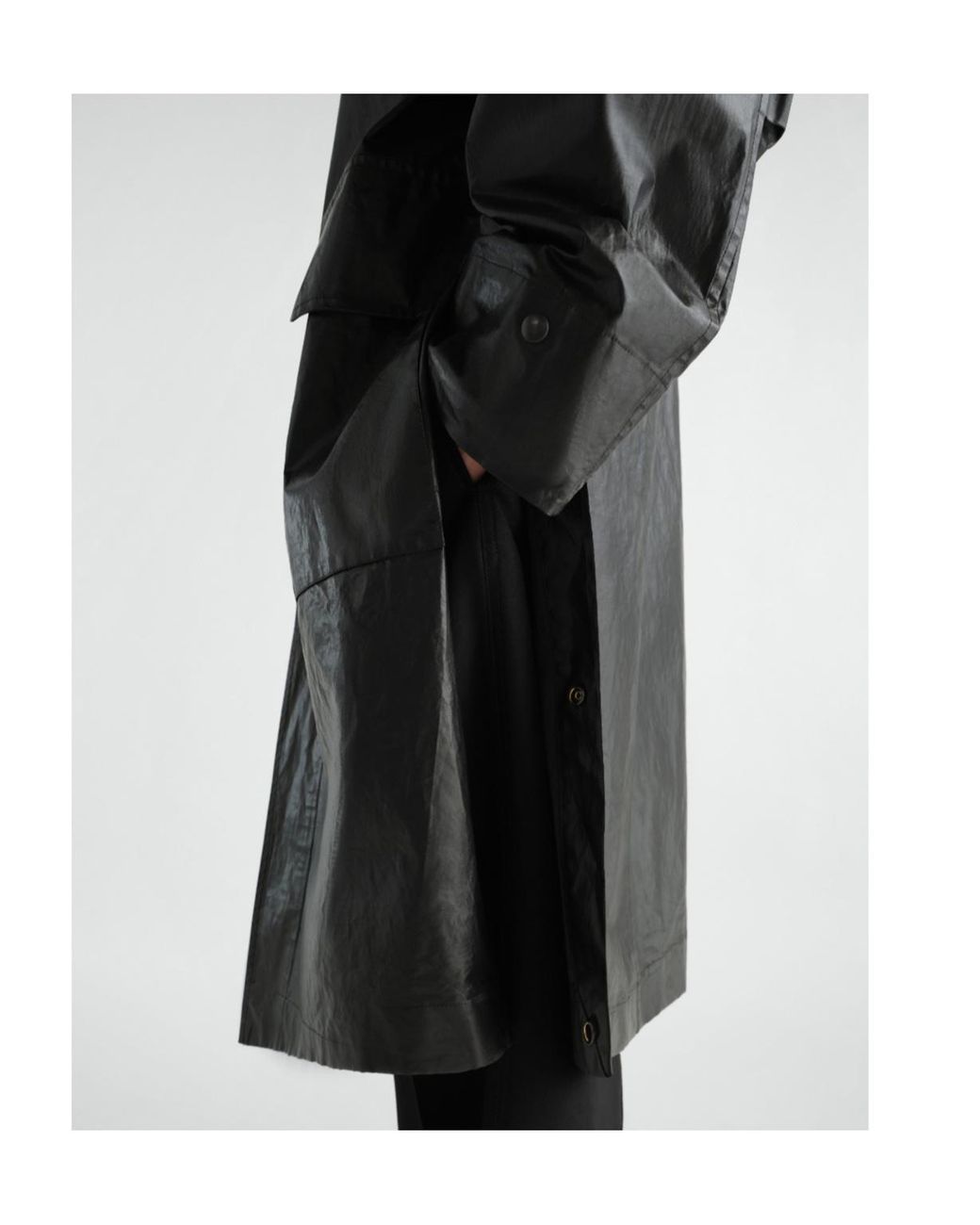 Lemaire Gray Long Raincoat for men
