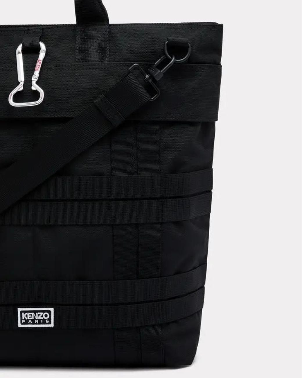 KENZO Black Explorer Tote Bag for men