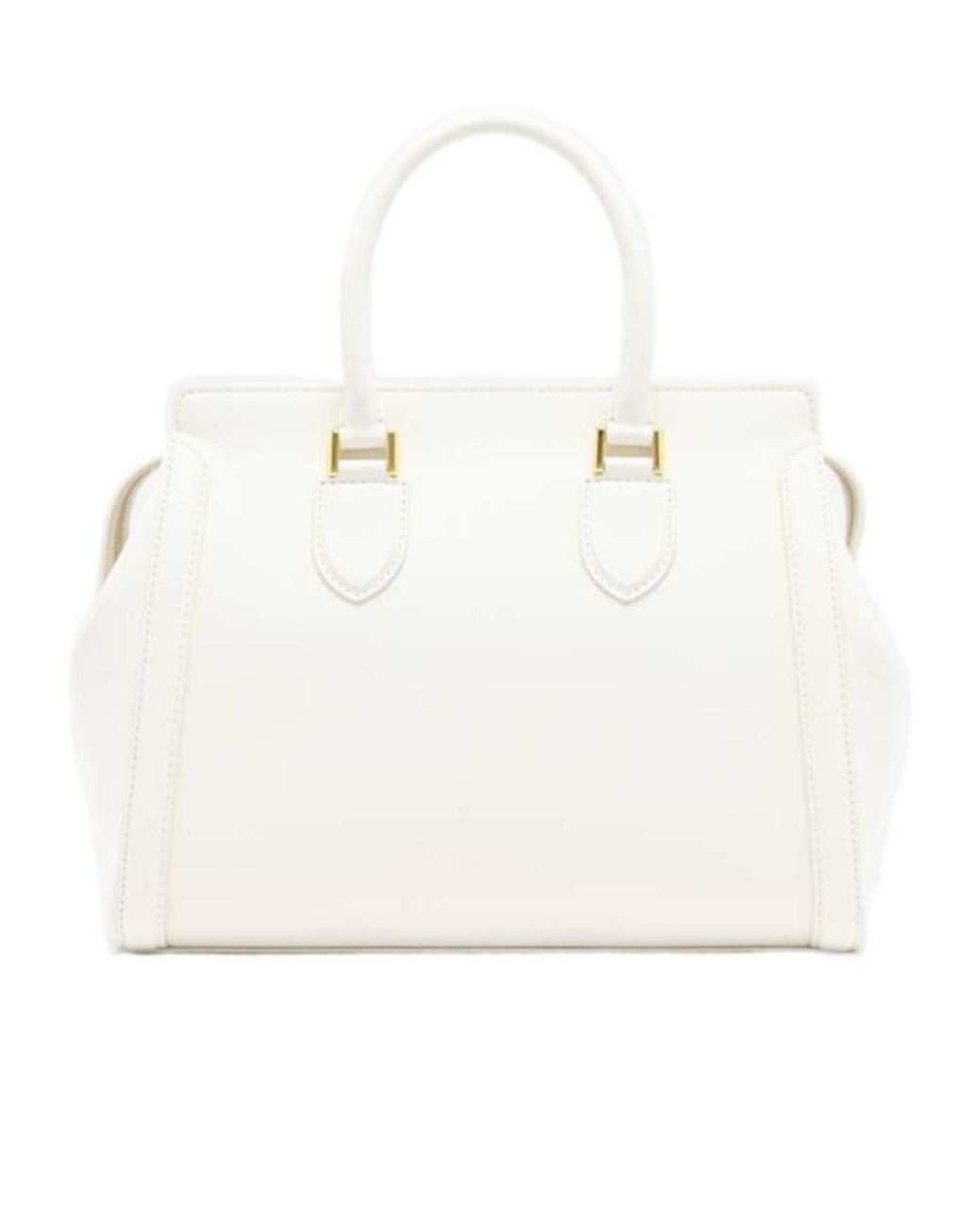 McQueen White Large Birdee Tote Bag