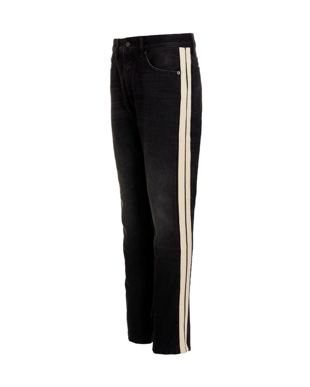 Palm Angels Black Washed Effect Slim-Fit Jeans for men