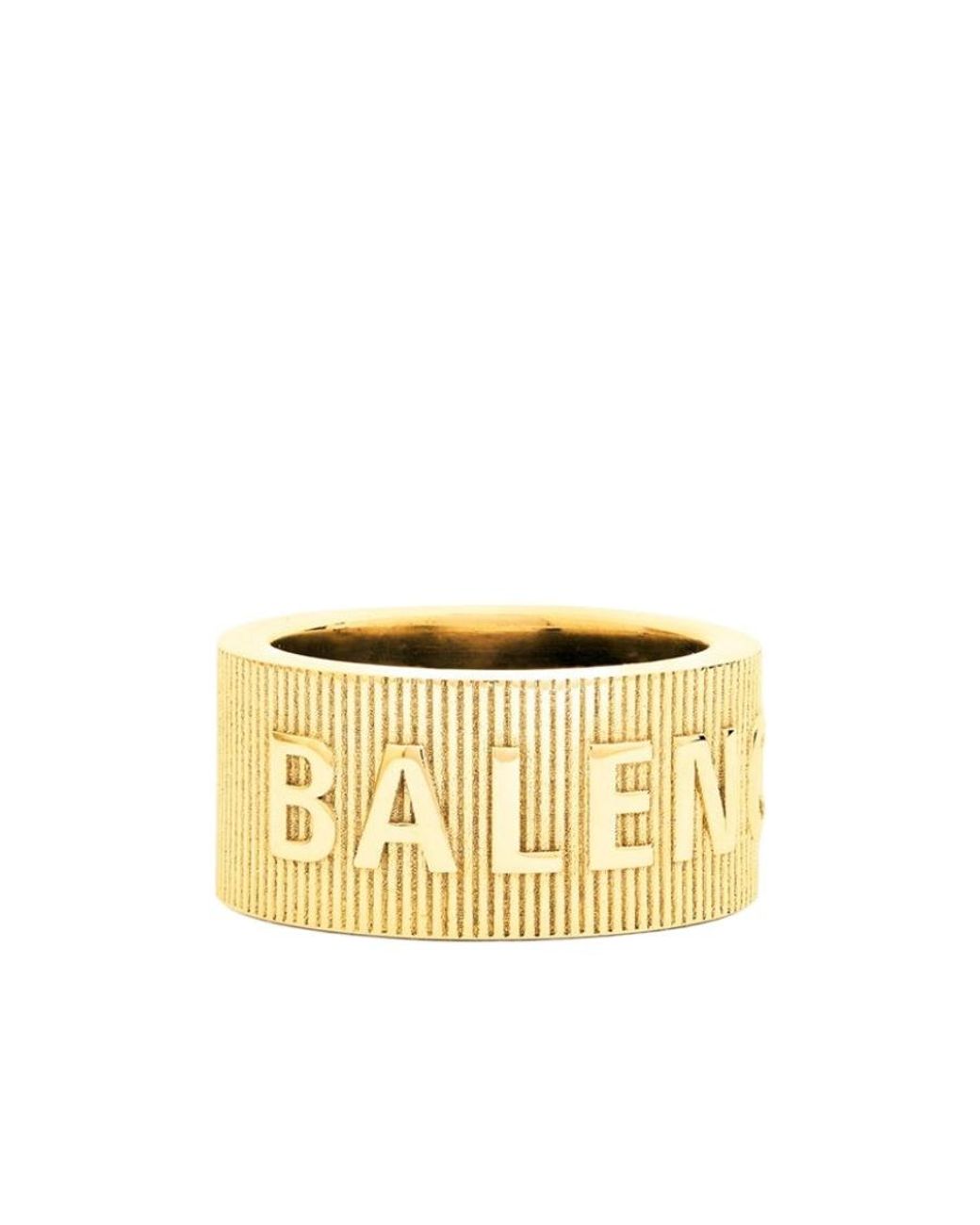 Balenciaga Metallic Logo Ring for men