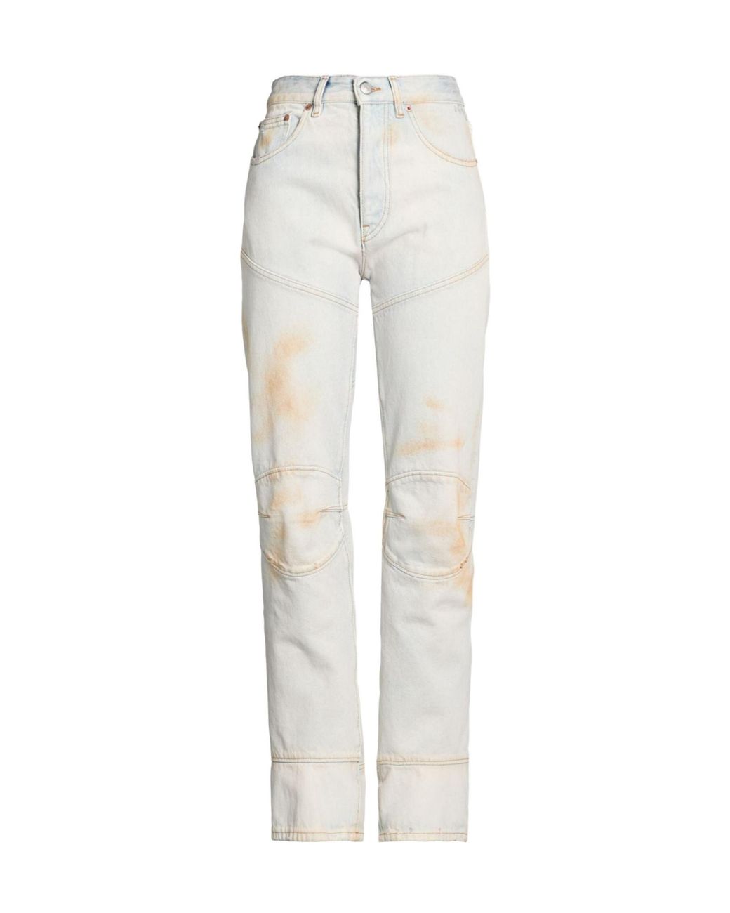 MM6 by Maison Margiela White Five Pockets Tapered Jeans