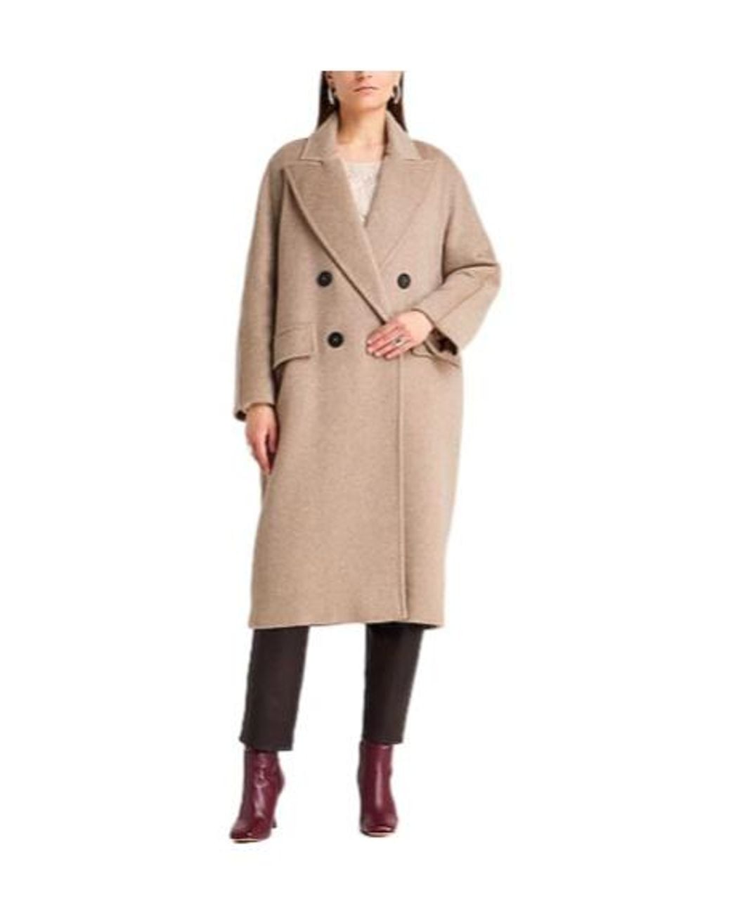 Max Mara Natural Minimalist Doublebreasted Coat