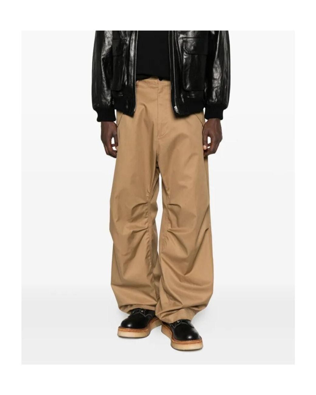 DSquared² Natural Side Belted Utility Trousers for men