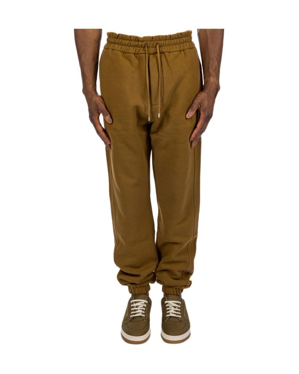 Saint Laurent Green Drawstring Slim Fit Pants for men