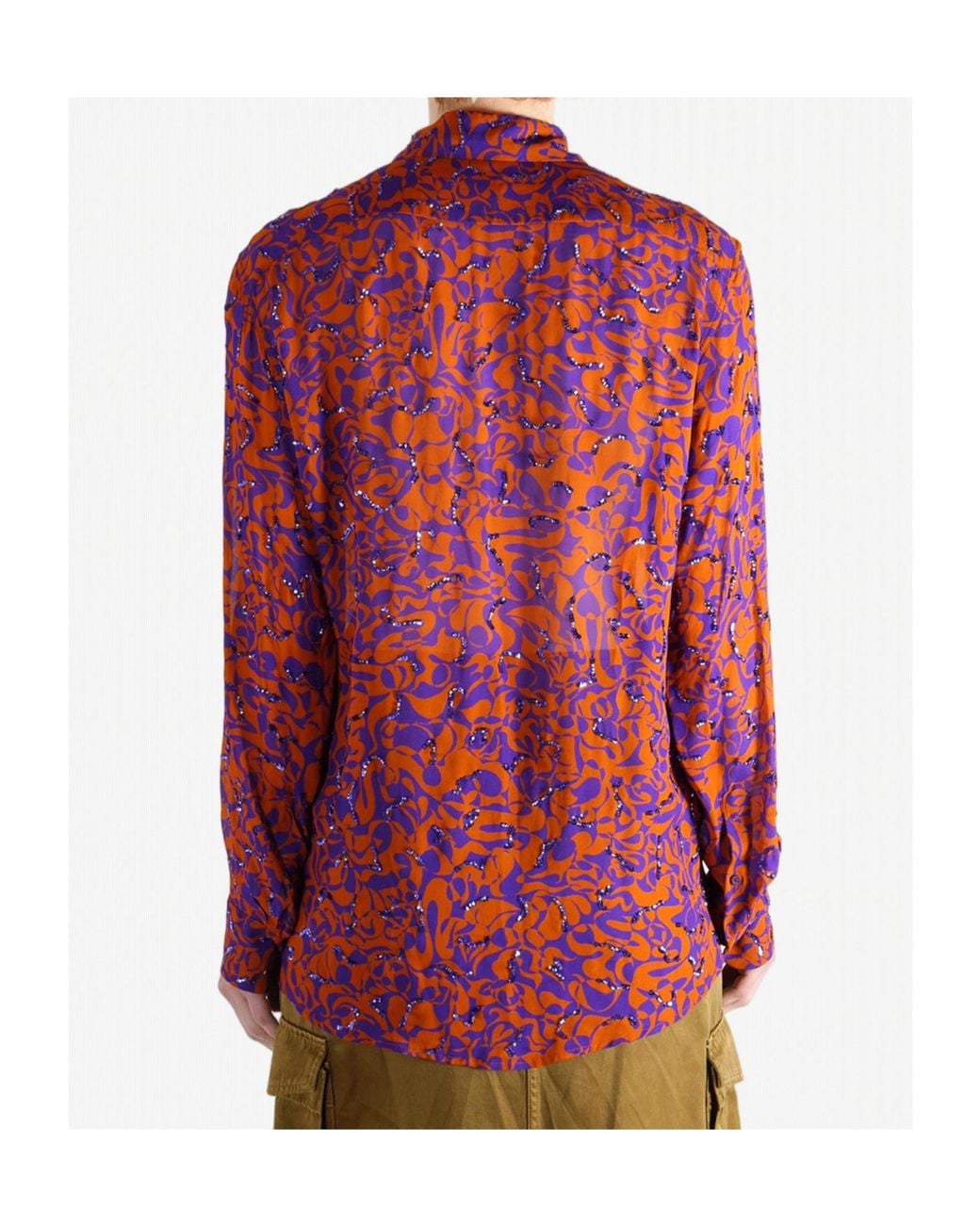 Dries Van Noten Red Clavelly Long-Sleeved Shirt