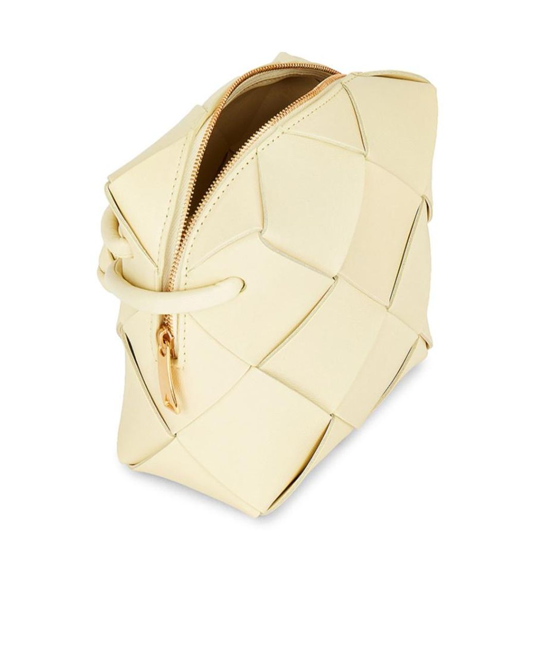 Bottega Veneta White Woven Designed Shoulder Bag