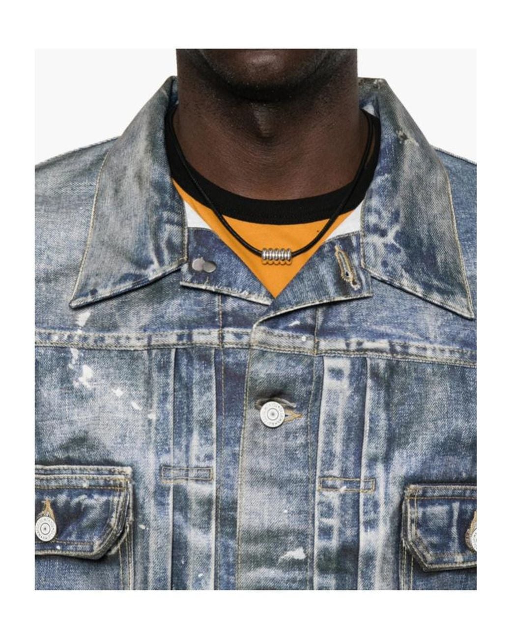 Junya Watanabe Blue Long-Sleeved Denim Jacket for men