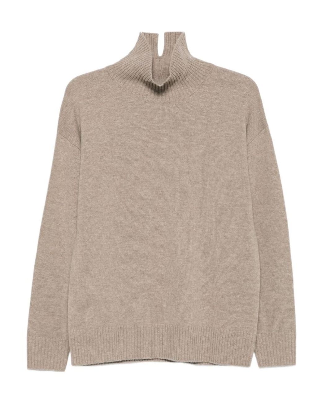Seventy Natural High-Neck Knitted Sweater