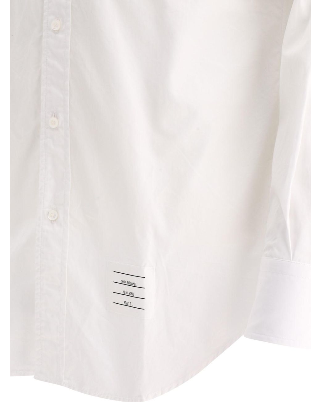 Thom Browne White Rwb Striped Long-Sleeved Shirt for men