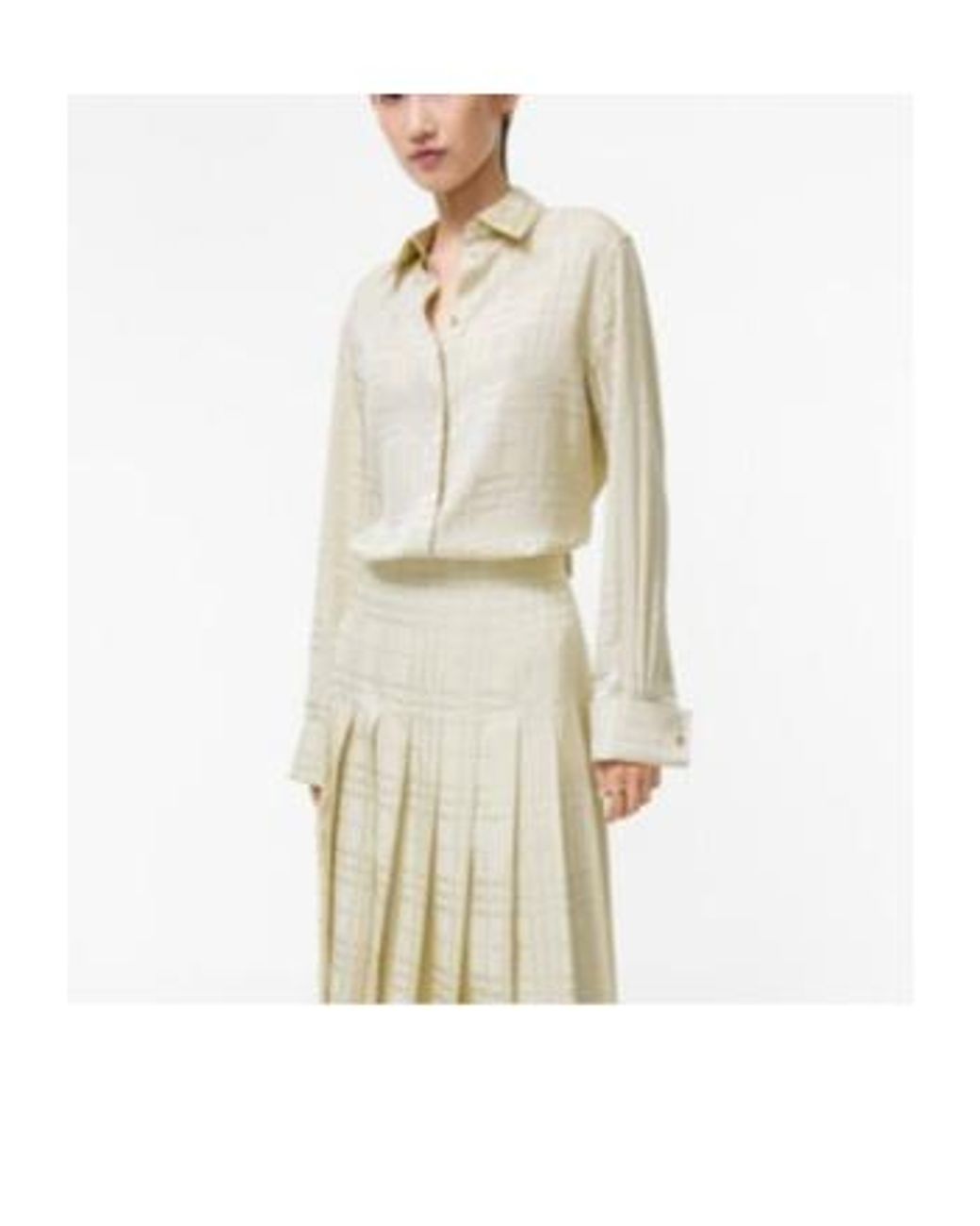 Burberry Natural Long Sleeved Checked Shirt