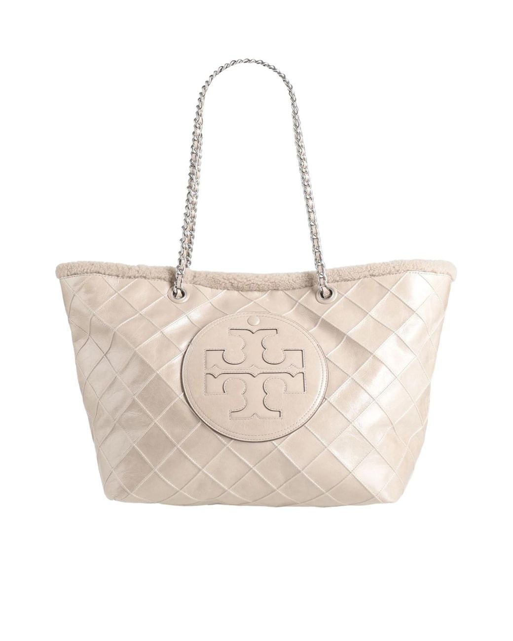 Tory Burch Natural Large Leather Handbag