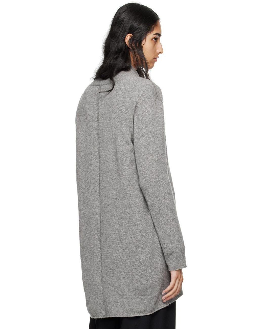 The Row Gray Cashmere Knitted Cardigan